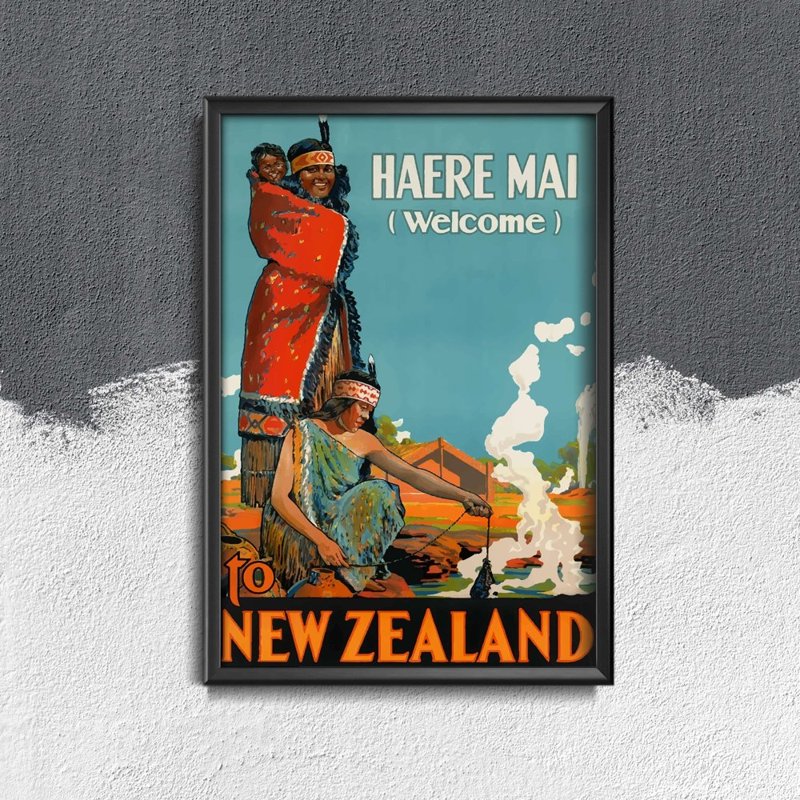 Weinleseplakat Neuseeland