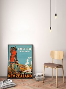Weinleseplakat Neuseeland