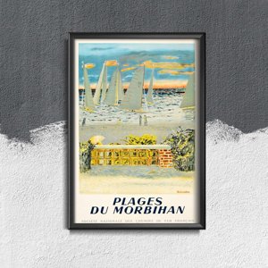 Plakat-Weinlese Plages du Morbihan, Frankreich