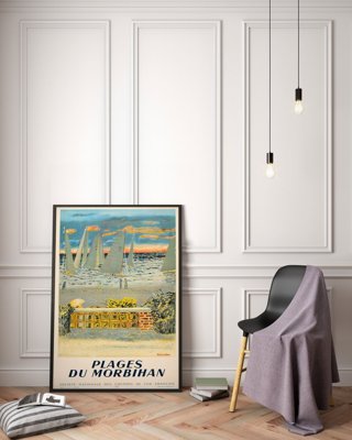 Plakat-Weinlese Plages du Morbihan, Frankreich
