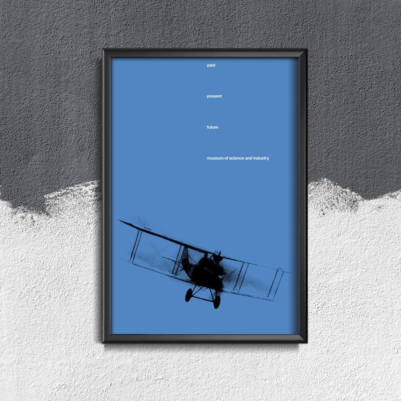 Poster im Retro-Stil Französisch Air Museum Air Show