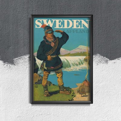 Retro-Poster Lappland Schweden