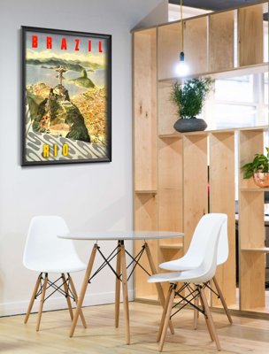 Poster Retro-Wohnzimmer Brasilien Rio