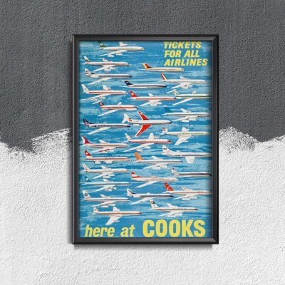 Poster im Retro-Stil Hier Cooks Airlines