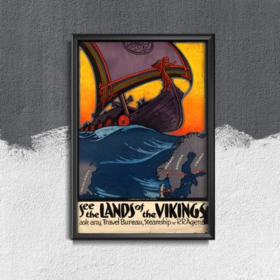 Poster an der Wand Schweden Thor Viking Skandinavien