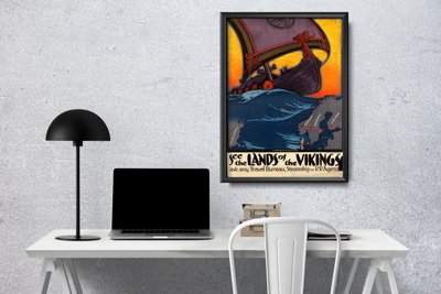 Poster an der Wand Schweden Thor Viking Skandinavien