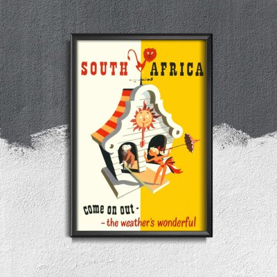 Retro-Poster Südafrika Beenden