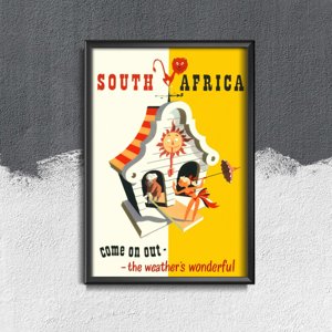 Retro-Poster Südafrika Beenden