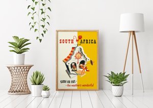 Retro-Poster Südafrika Beenden