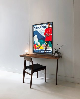 Weinleseplakat Go Windhund Kanada