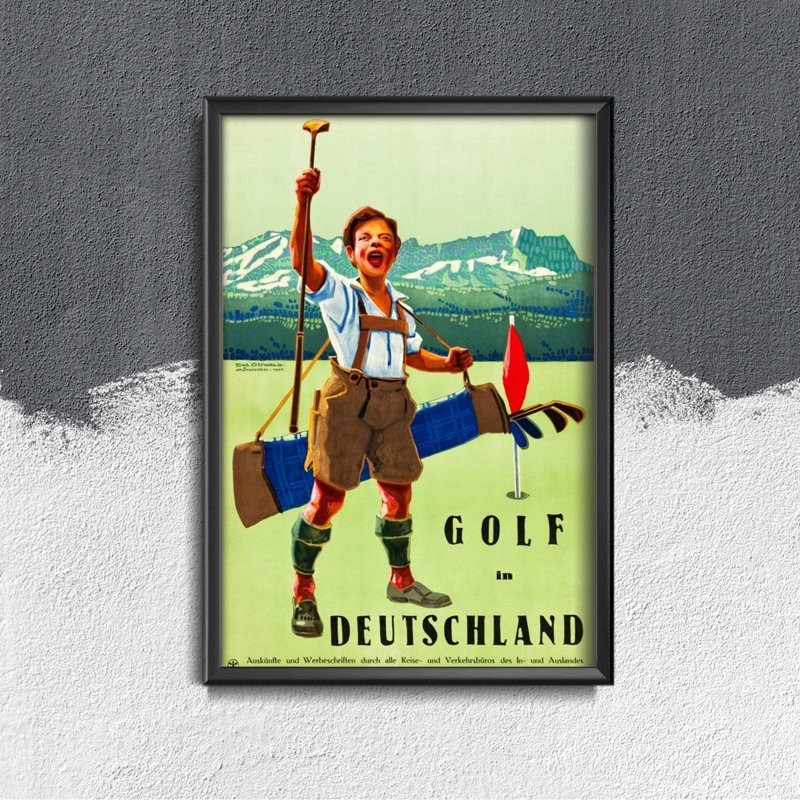 Weinleseplakat für das Wohnzimmer Deutschland Golf