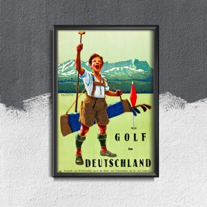 Weinleseplakat für das Wohnzimmer Deutschland Golf