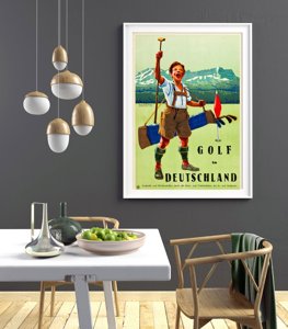 Weinleseplakat für das Wohnzimmer Deutschland Golf