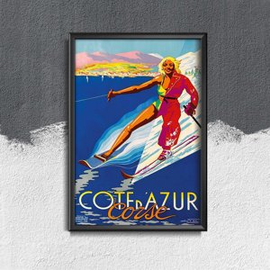 Poster im Retro-Stil Südkorsika