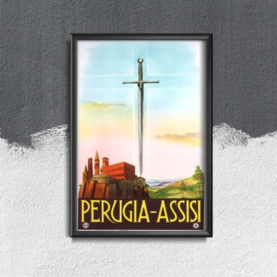 Plakat für den Frieden Perugia Assisi Italien