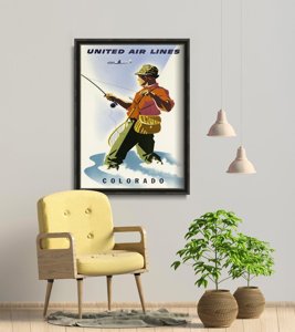 Retro-Poster Colorado United Air Lines