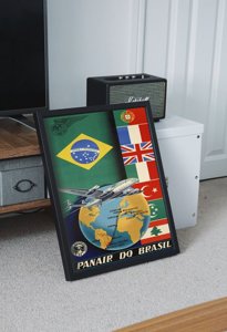 Weinleseplakat Panair do Brazil Airline