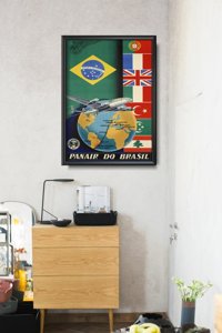 Weinleseplakat Panair do Brazil Airline