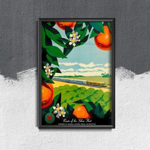 Poster im Retro-Stil Die Route der Silberflotte
