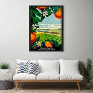 Poster im Retro-Stil Die Route der Silberflotte