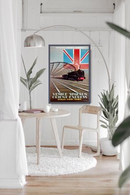 Weinleseplakat für das Wohnzimmer Orient Express Travel
