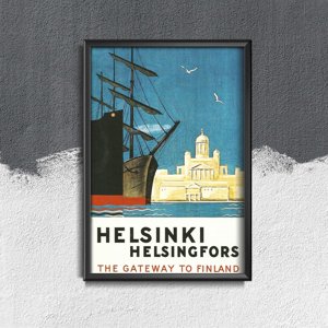 Poster im Retro-Stil Helsinki