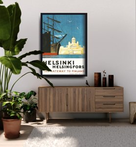 Poster im Retro-Stil Helsinki