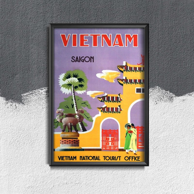 Poster an der Wand Vietnam Saigon Nationalen turist