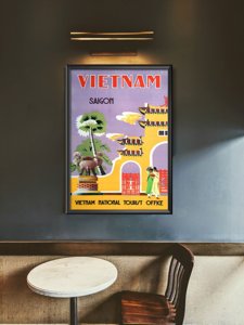 Poster an der Wand Vietnam Saigon Nationalen turist