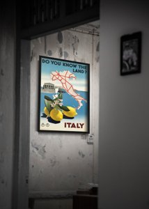 Plakat für den Frieden Wissen Sie, das Land von Italien?