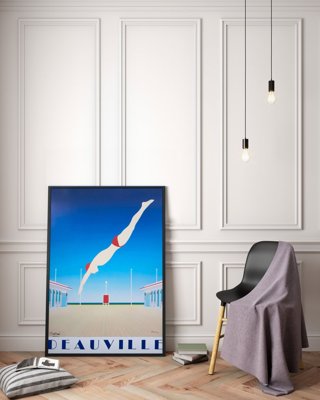 Retro-Poster Deauville sind Frankreich