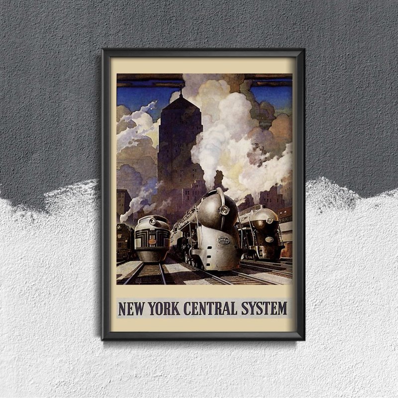Weinleseplakat Das zentrale System in New York City