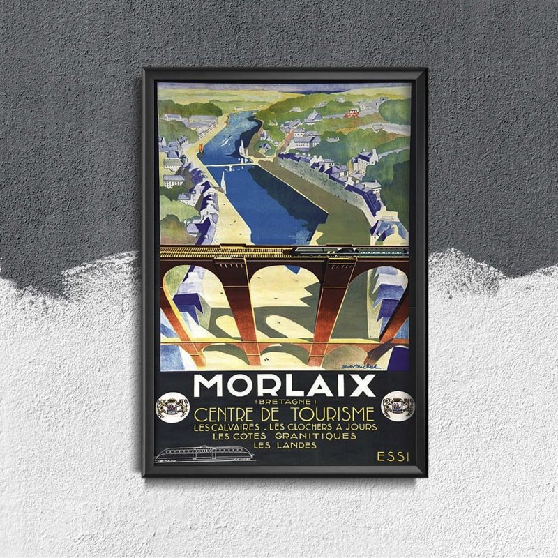 Retro-Poster Morlaix Bretagne