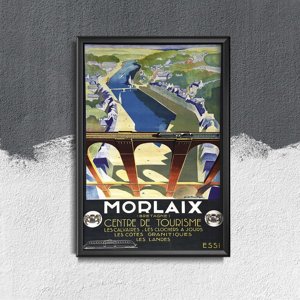 Retro-Poster Morlaix Bretagne