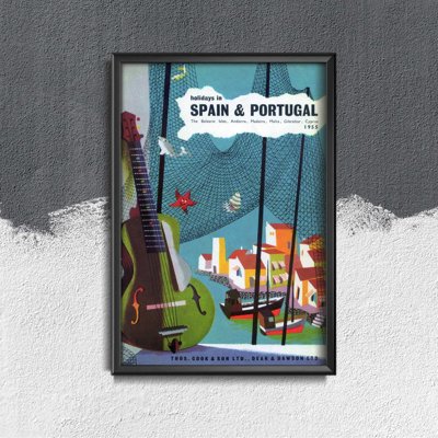 Plakat-Weinlese Spanien und Portugal