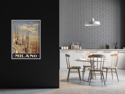 Weinleseplakat für das Wohnzimmer Mailand, Italien