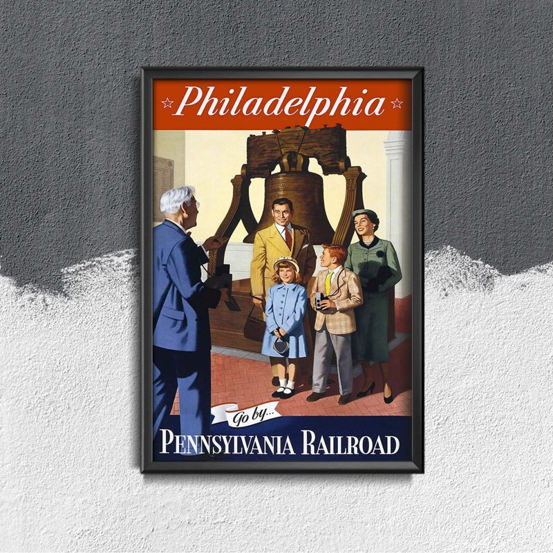 Poster im Retro-Stil Philadelphia Pennsylvania Railroad