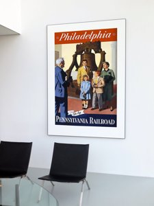 Poster im Retro-Stil Philadelphia Pennsylvania Railroad