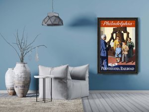 Poster im Retro-Stil Philadelphia Pennsylvania Railroad
