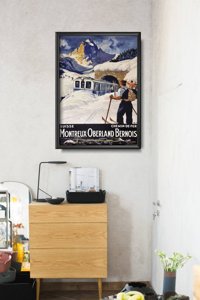 Weinleseplakat Montreux Schweiz Berner