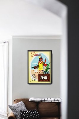 Plakat-Weinlese Teal samoa
