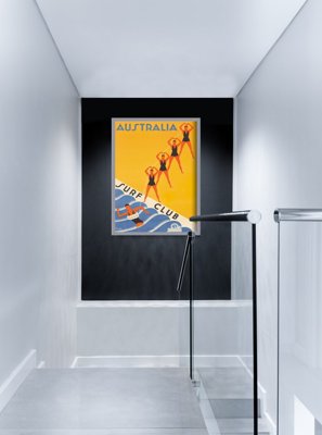 Poster Retro-Wohnzimmer Australien Surf Club
