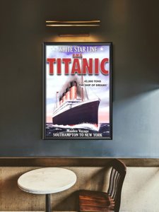 Poster im Retro-Stil Titanic Southampton nach New York