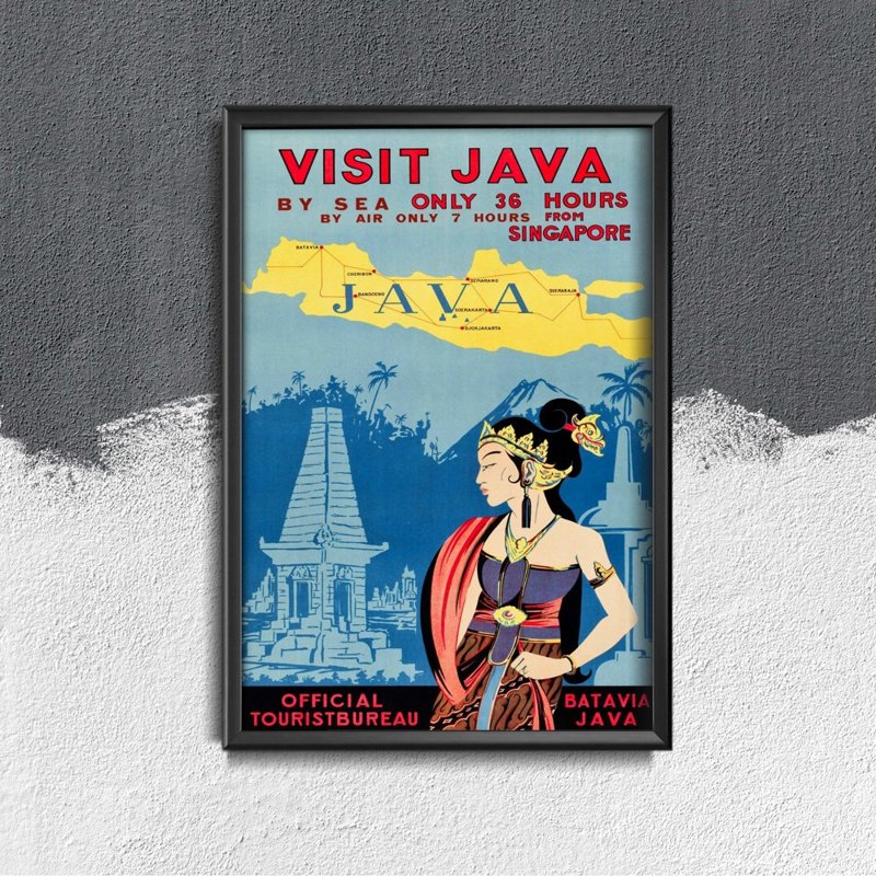 Retro-Poster Java Indonesien