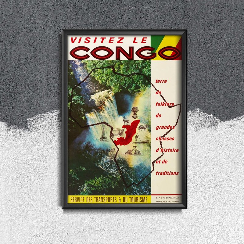 Retro-Poster Visitex le Congo African