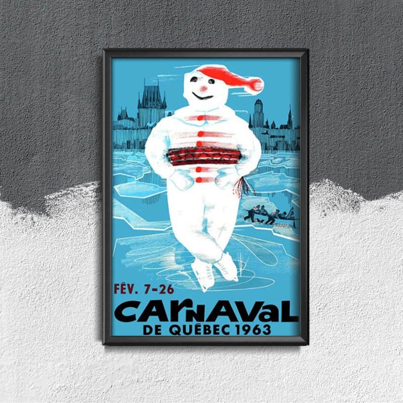 Plakat-Weinlese Carnaval Quebec Kanada