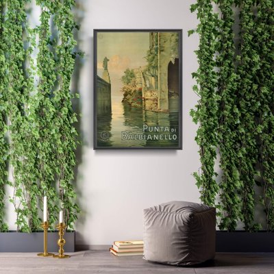 Poster Retro-Wohnzimmer Italien Punta di Balbianello