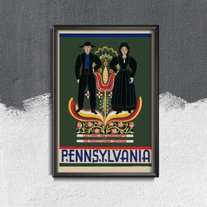 Weinleseplakat für das Wohnzimmer Pennsylvania