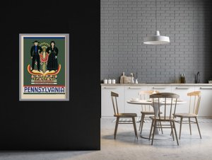 Weinleseplakat für das Wohnzimmer Pennsylvania