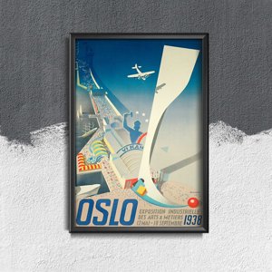 Retro-Poster Expo Oslo Norwegen